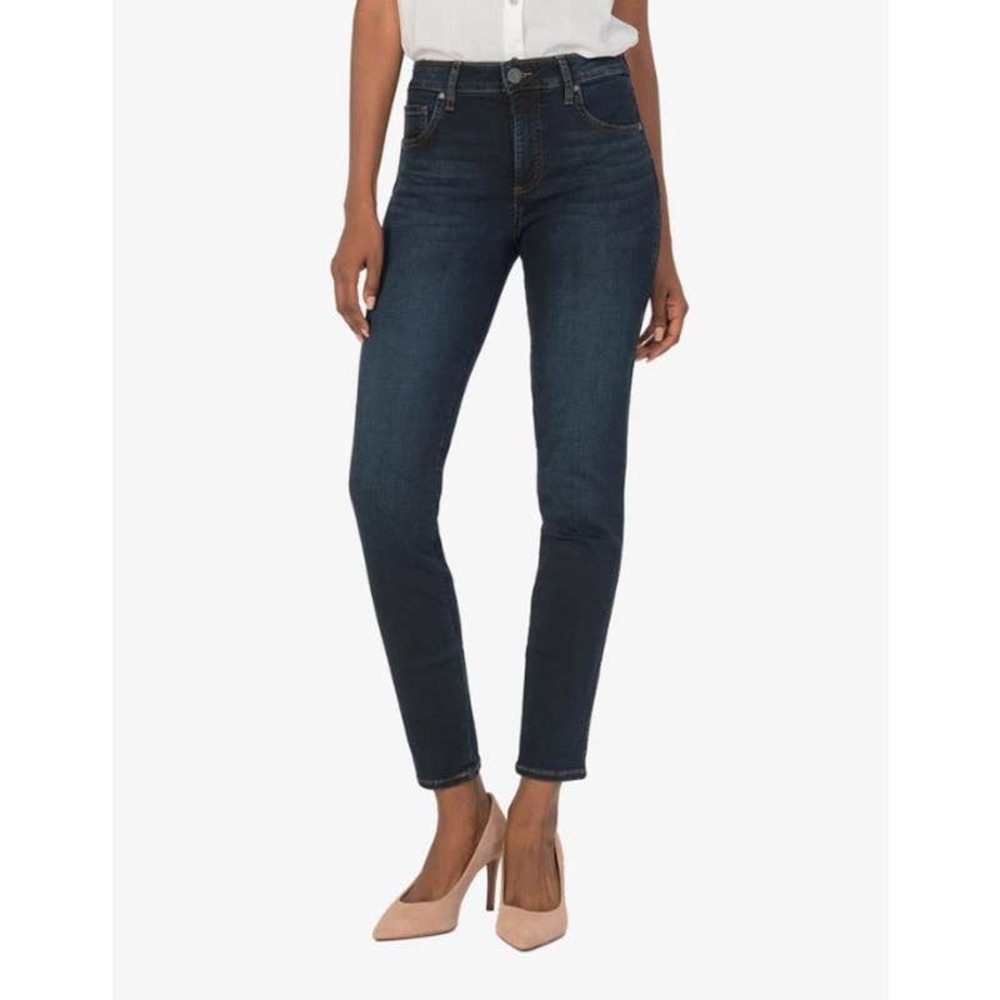 KUT FROM THE KLOTH Diana Fab Ab Skinny Jeans 0 Blue High Rise Relaxed Fit NWT